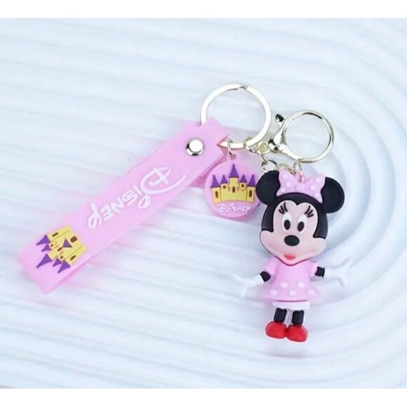Disney Anime Minnie Mouse Keychain – Kawaii Cute Collectible Bag Charm - Picture 2 of 3